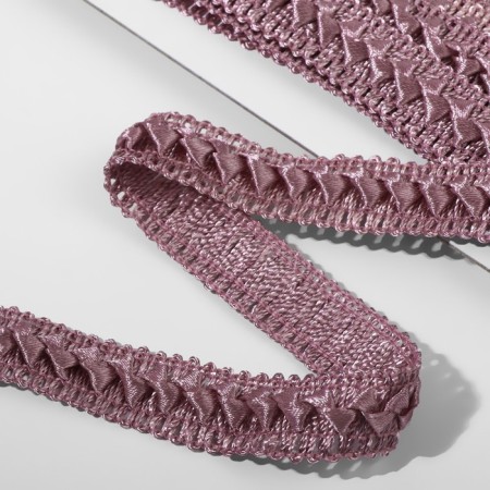 Decorative braid “Samos”, 18 mm, 9.1 ± 0.5 m, dusty rose color-1