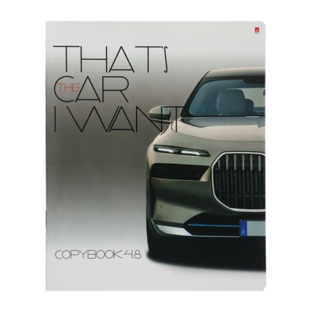 Notebook of 48 sheets in the cage "My Dream Machine", cover coated cardboard, metallization, mix-5