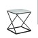 Table DQ TEASER NUT, 500*500*532, white oak, m/k black chipboard