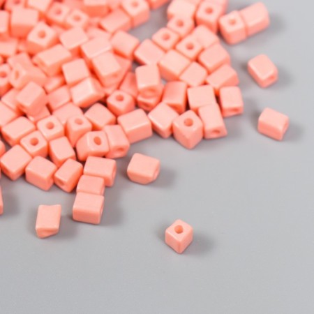 Cube glass 4x4 mm "brightness. Pink" set 20 grams