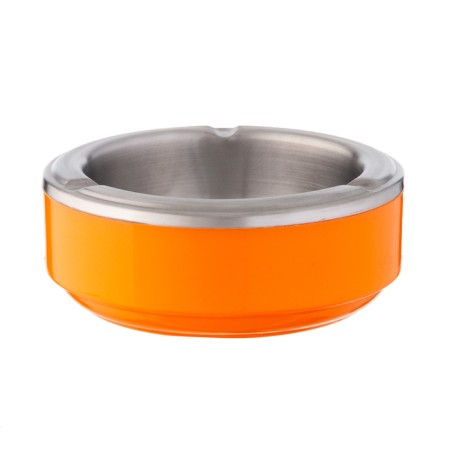 Stainless steel ashtray 11.5 x 4 cm, orange-1