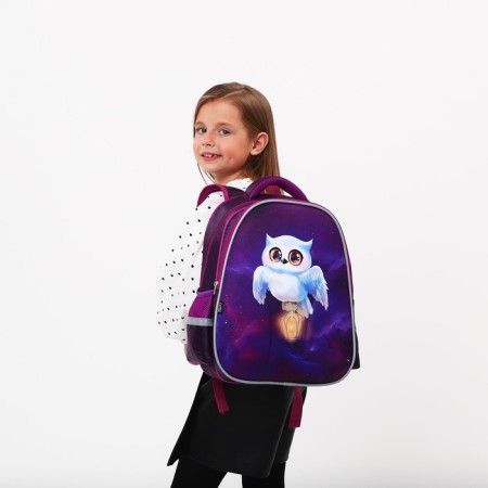 School backpack 39x30x14 cm "September 1: owl with lamp"-12