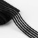 Decorative gum with transparent inserts, 27 mm, 10 ± 1 m, black color