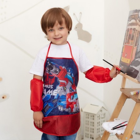 Apron with children "Optimus Prime", transformers, 49x39 cm-4