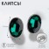 Clips "Party" Ovala, emerald color in silver