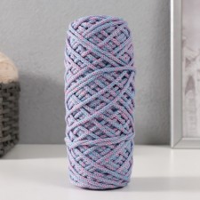 Knitting cord 35% cotton, 65% polypropylene 3 mm 85m/160 ± 10 g (blue/pink)