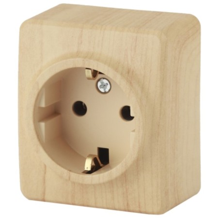 2p+E Schuko, 16A-250V, IP20, OU, Era Expert, Pine