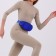 Lightning waist bag, 2 pockets, blue color