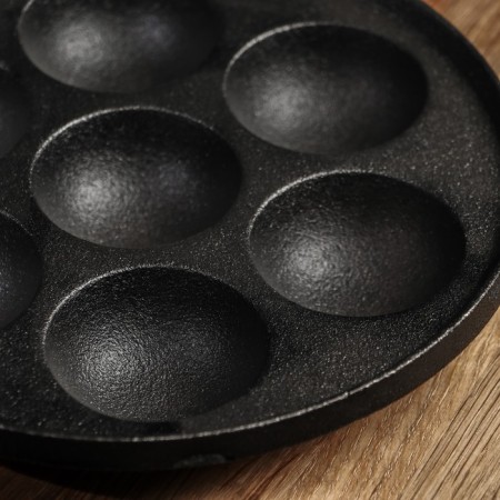 Cast iron pan Magma "spheros", 7 cells, 20 × 3 cm, cast -iron handle-5