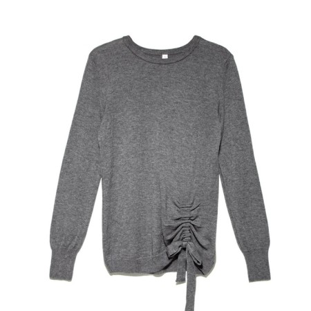 Female jumper with decorative assembly Conte Elegant, Size S, Steel Grey color-3
