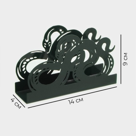 Magistro napkin "Snake", 14 × 4 × 9 cm, green color-1