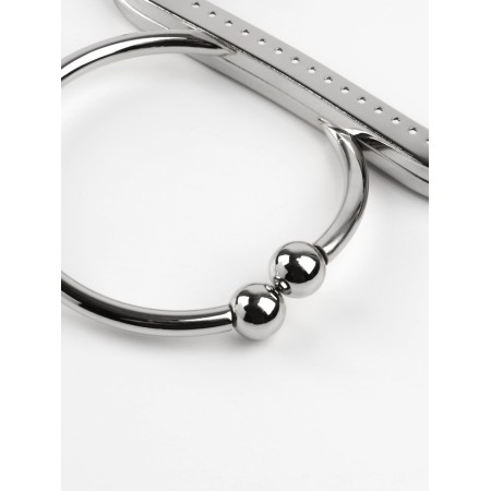 Farmire is sewn, 12.5 × 7.5 cm, with a handle d = 7.5 × 9 cm, silver color-2
