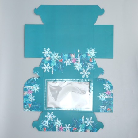 Folding Capcake box with bilateral application of “Dreams will come true”, 25 x 17 x 10 cm, New Year-7