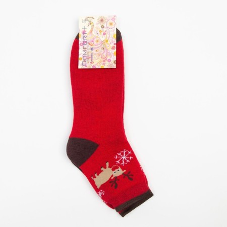 Women's socks, red color, size 23-4