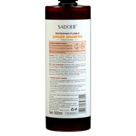Hair shampoo strengthening with ginger, 500 ml-1