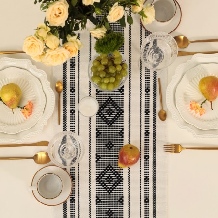 Ethel Scande Ts. Black Trush 38*150 cm, 50%cotton 50%linen-2