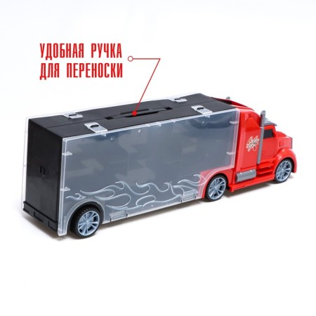 Truck "Carrier", included 6 cars and road signs-5
