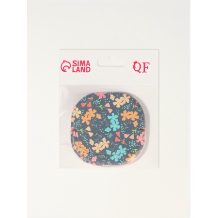 Pocket mirror “pattern”, with a stand, 8 × 8 cm, black color-5