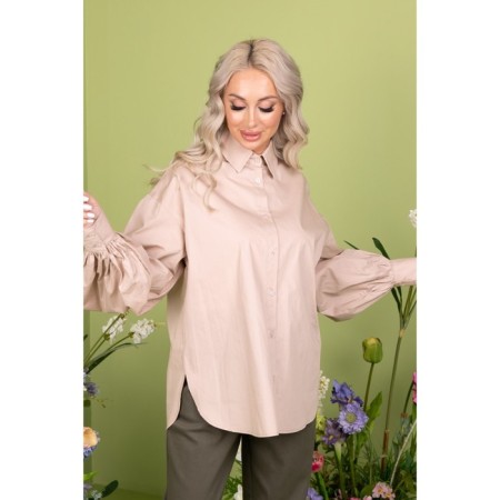 Female shirt, size 44, beige color-14