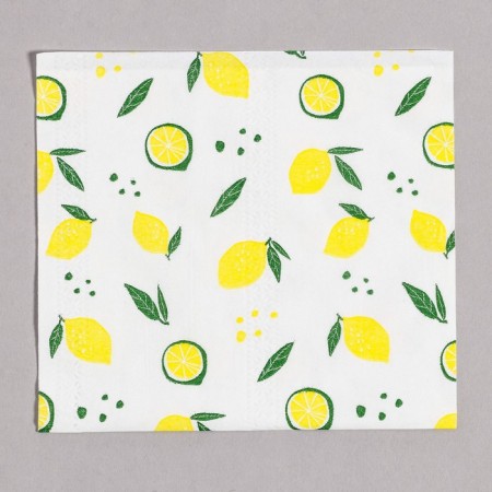 Paper Napkins "Lemon", 60 pcs in a bag, 3 layers-2