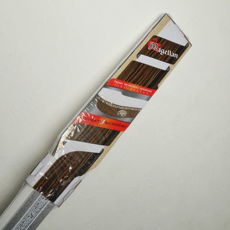 Three -cereal cornice "Ultracompact. Grace gold ", 320 cm, with a decorative bar 7 cm, white color-3