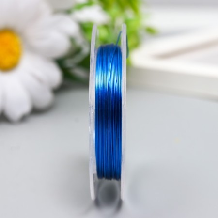 Biser wire d 0.3 mm, Blue steering. 10 m-1