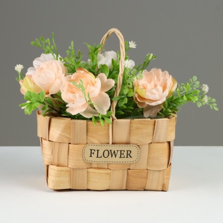 Wicker basket, 17 x 10 x 9/18.5 cm, sequoia-1