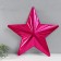 Figure "Star with faces" large red metallic, half, 67.6x64.5 cm