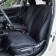 Nabbage on the front seat, velor, size 35 x 130 cm, black