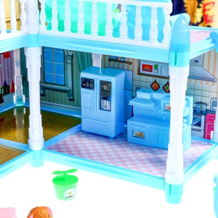 House for dolls "Winter Palace" with a doll, pets and accessories-12