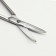 Scissors manicure, straight, narrow, 9.5 cm, silver color