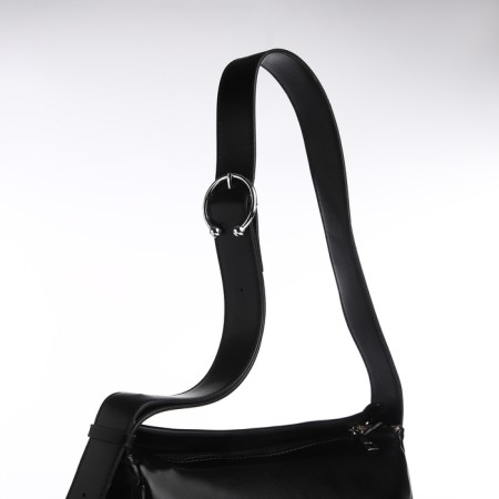Bag Women's Cross-Bodi, on a zipper, black color-4