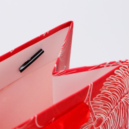 New Year. New Year's gift package for the bottle "feathers", 13 x 36 x 10 cm.-3