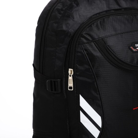 Tourist backpack on lightning, 4 outer pockets, black color-6