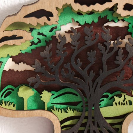 Panel interior tree "Tree of life" 13.8x17.4 cm-2