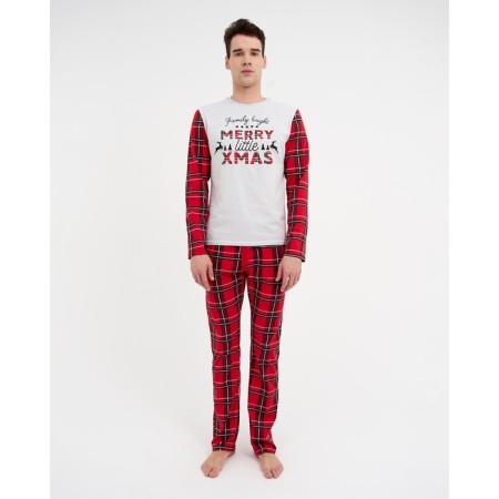 New Year. Pajama men's kaftan "X-Mas" size 50-1