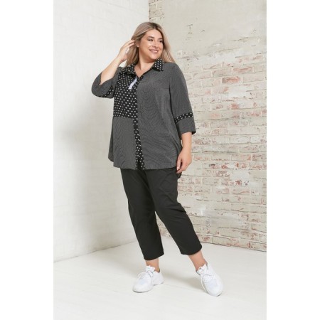 Female shirt, size 56, black color-6
