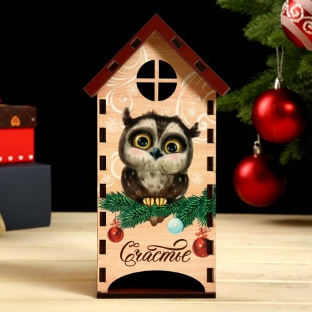 New Year's tea house "Owl. Happiness" 20x10.5x9.5 cm-2