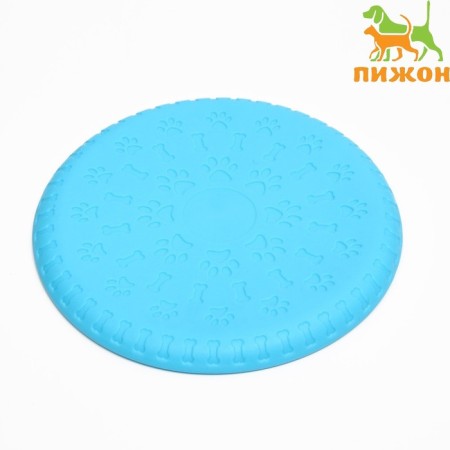 Frisby "Bones and Paws", 18.6 cm, thermoplastic rubber, blue