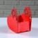 Kashpo wooden "Openland heart", red, 18 × 8.6 × 14 cm