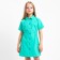 Baby dress with kaftan pockets, size 36 (134-140 cm), green color