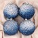 Set of balls plastic D-8 cm, 4 pcs "Iden" silver blue