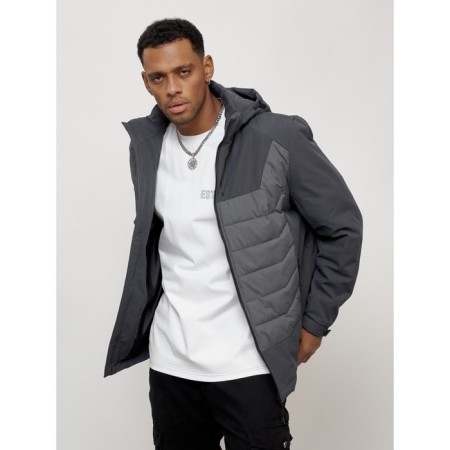 Male spring jacket, size 50, dark gray color-9