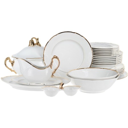Dining Service 6/25 TULIP, Sveta Tulip decor, golden holders, 25 items-7