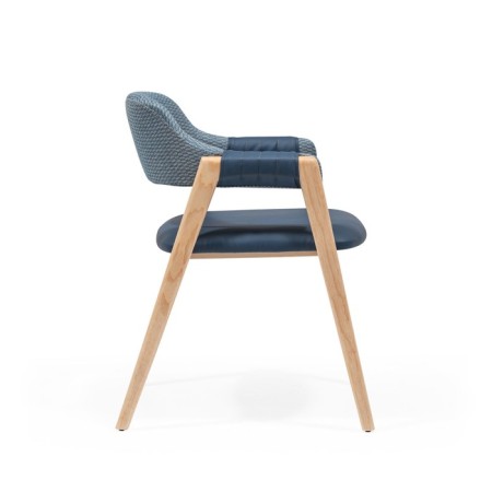 The dining room Combo, the frame of the beech, fabric polyester, the color of Pacific Ocean Blue-1