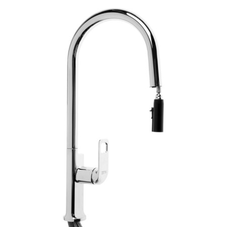 Kitchen mixer Zein Z3784, single -leaf, exhaust surplus, aerator of 2 modes, chrome-1