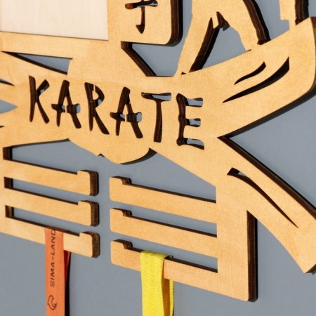 Moar with photo "Karate" yellow color, 47x27.5 cm-1