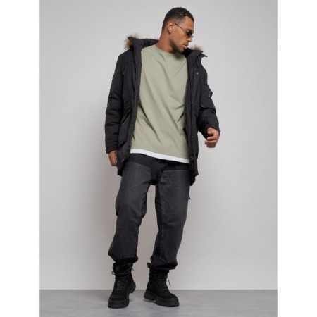 Extensive male winter park, size 58, black color-14
