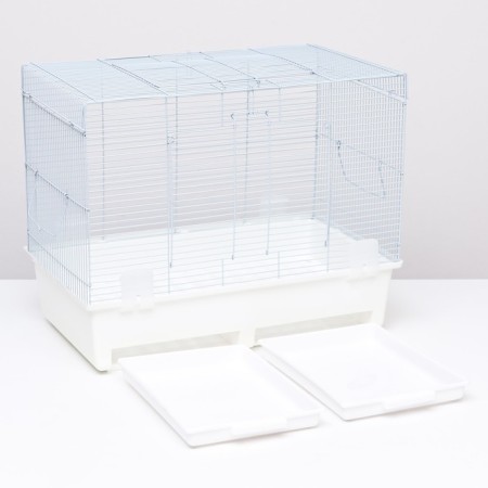 A cage for rodents with sliding pallets 60 x 35 x 47 cm, white-8