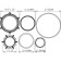 Repair set Aquant No. 2, conical d = 25 mm, d = 40 mm, flat, nuts 1 1/2 and 1 "